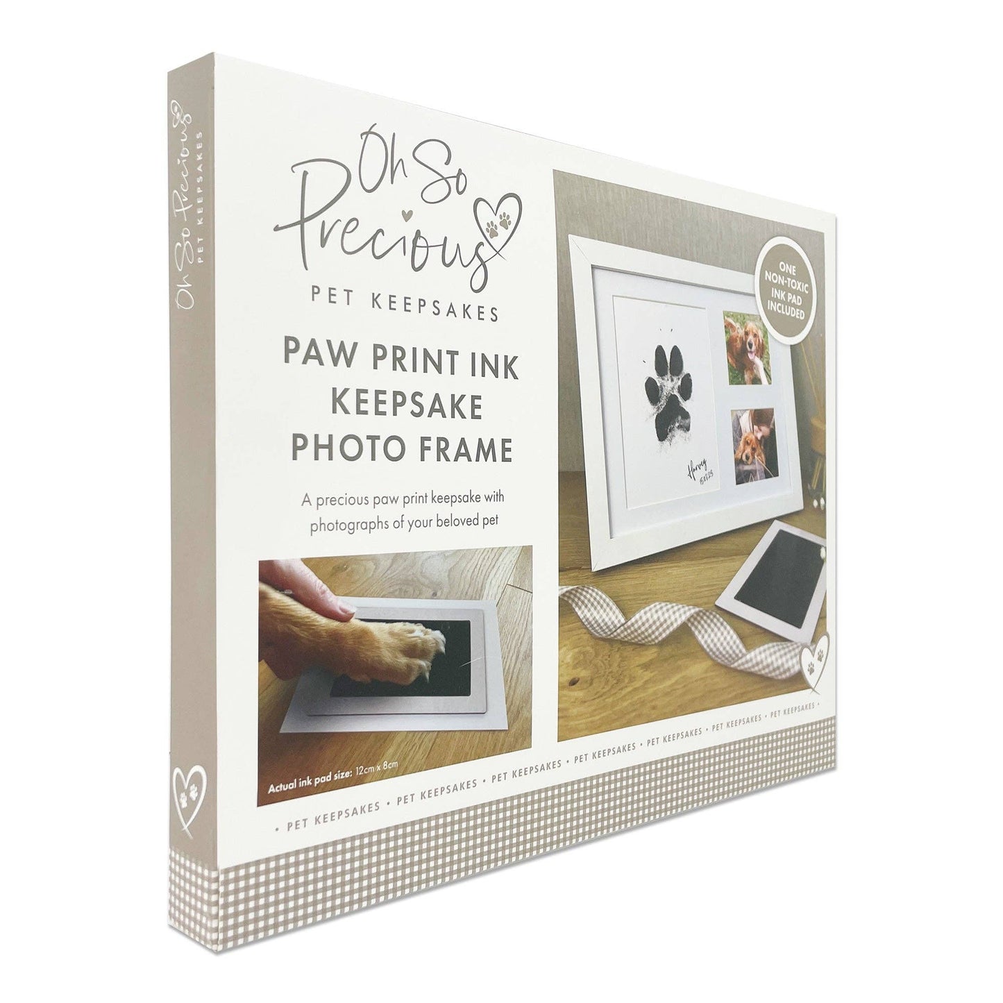 box with paw print ink keepsake photo frame