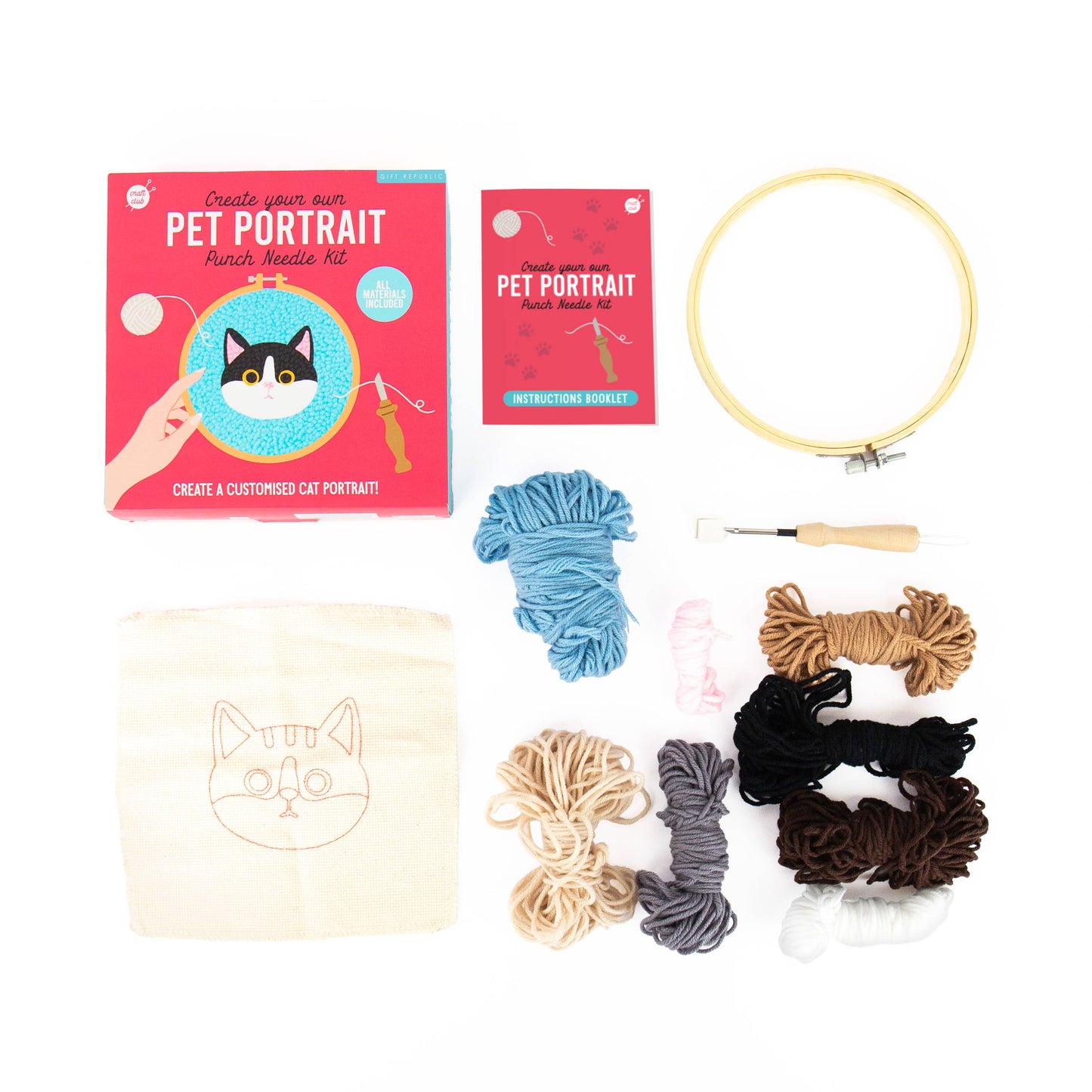 Pet Portraits - Cat Punch Needle Kit