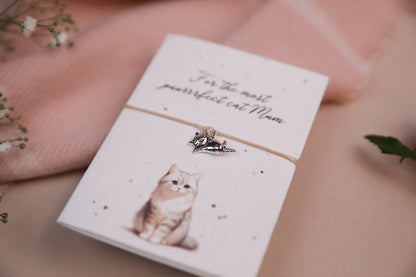 Cat Mum - Seeded Card & Wish Bracelet