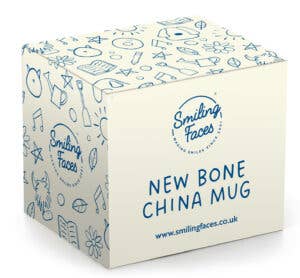 Box of Smiling Faces new bone china mug with decorative patterns
